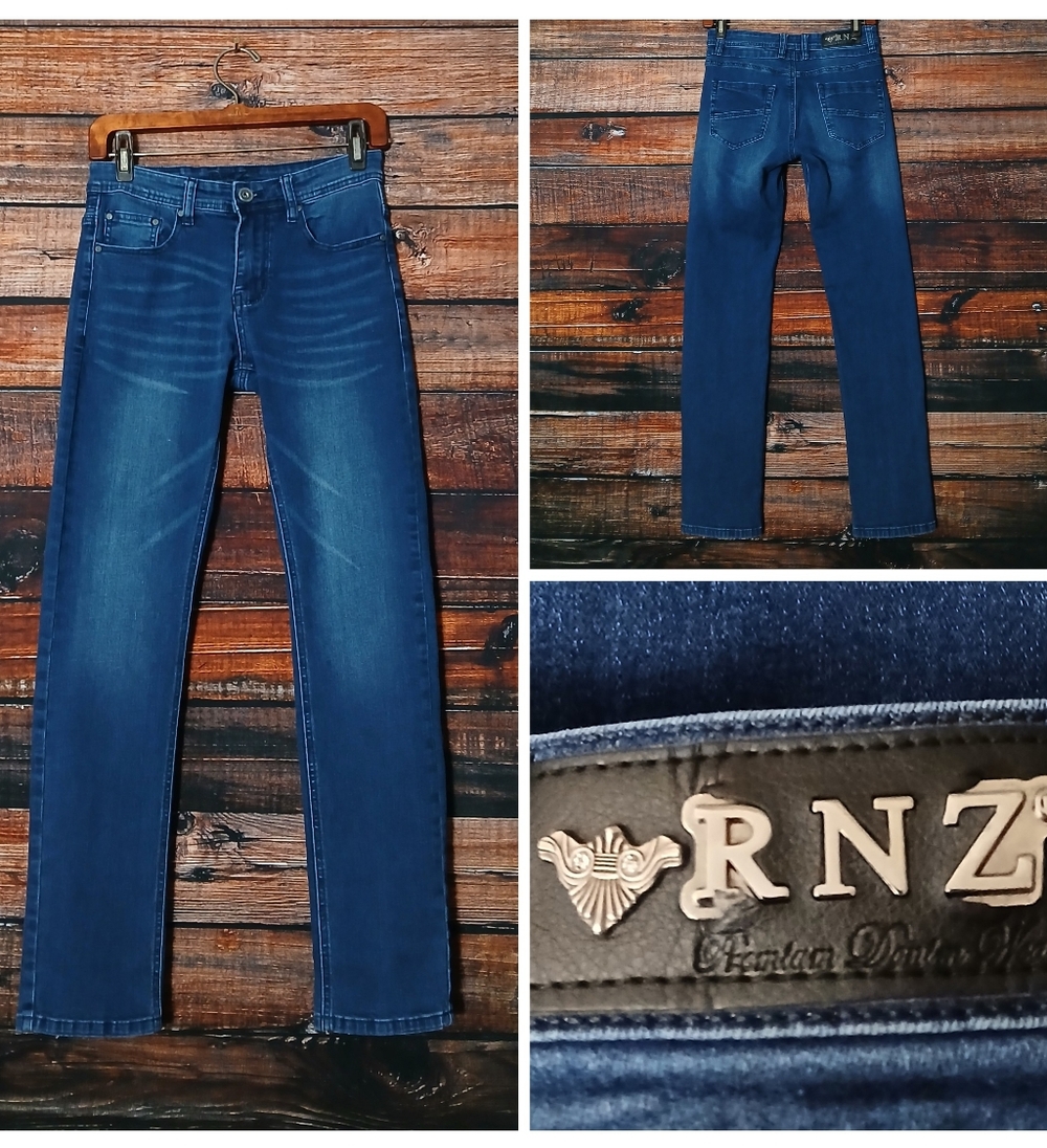 RNZ Jeans 6 28X30 Skinny Mid Rise Dark Blue Denim Stretch